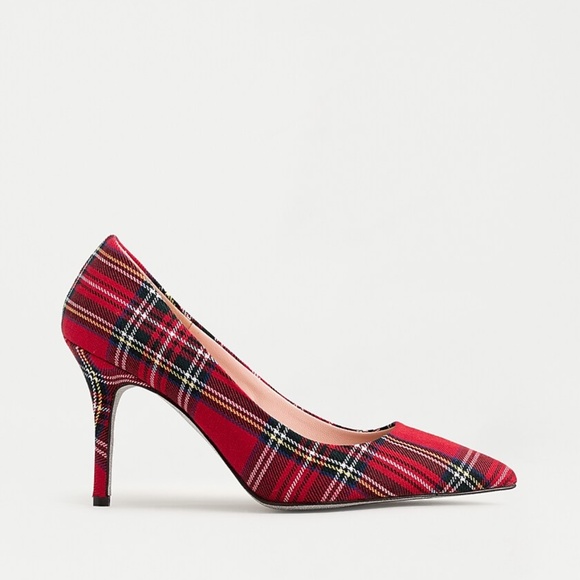 J. Crew Shoes - New J.CREW Red Stewart Tartan Plaid Elsie Pumps